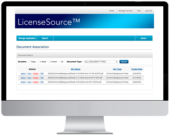 Licensing Document Association