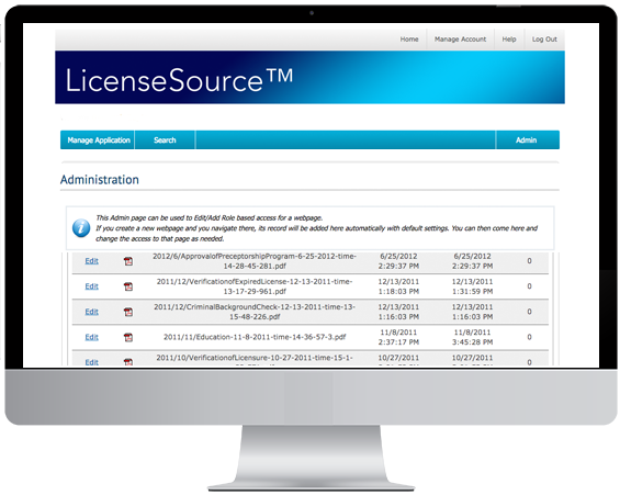 State healthcare licensing software