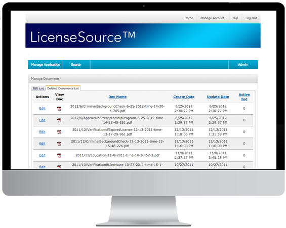 State Licensing Document Management